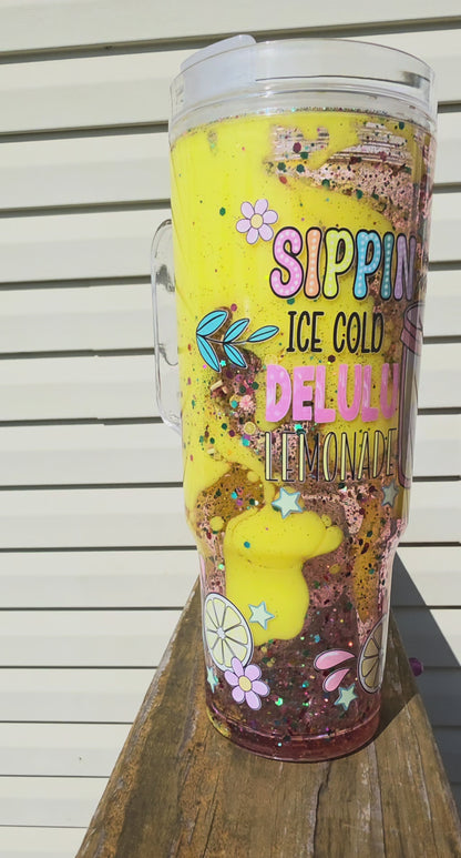 40oz Sippin Delulu Lemonade Dual Lava