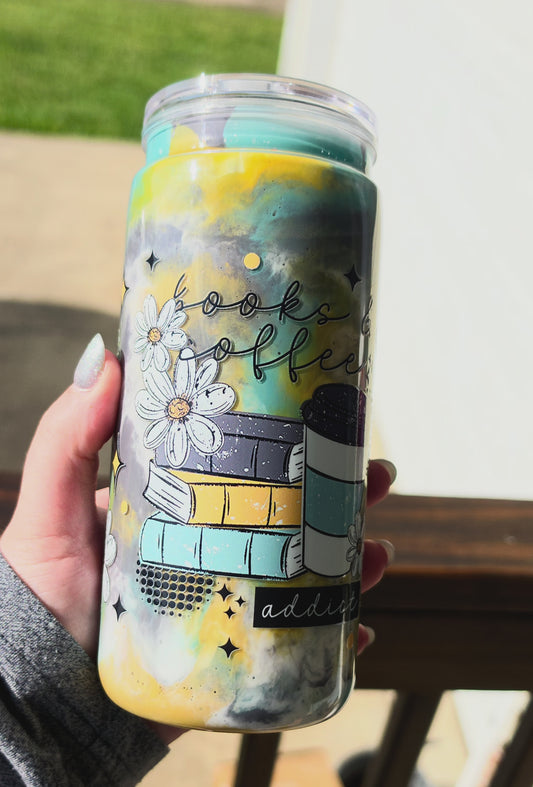 20oz Books & Coffee Paint cup