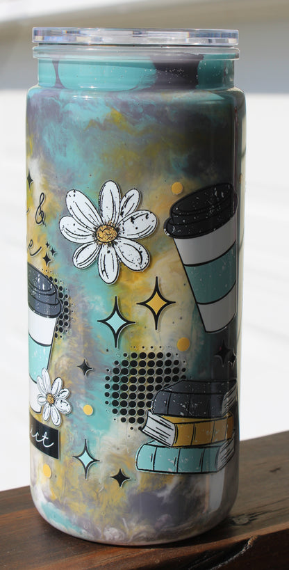 20oz Books & Coffee Paint cup