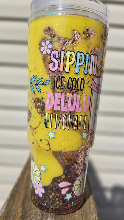 40oz Sippin Delulu Lemonade Dual Lava