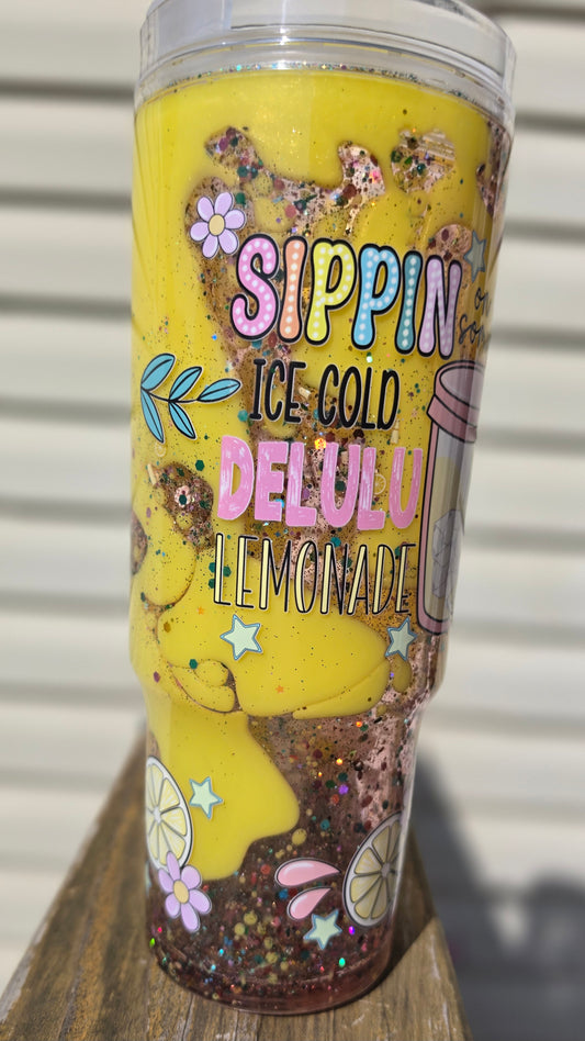 40oz Sippin Delulu Lemonade Dual Lava