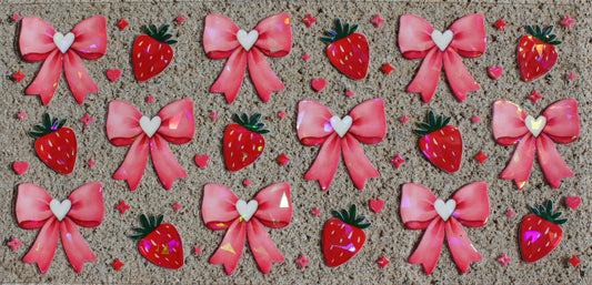 Holo strawberry/bows #275