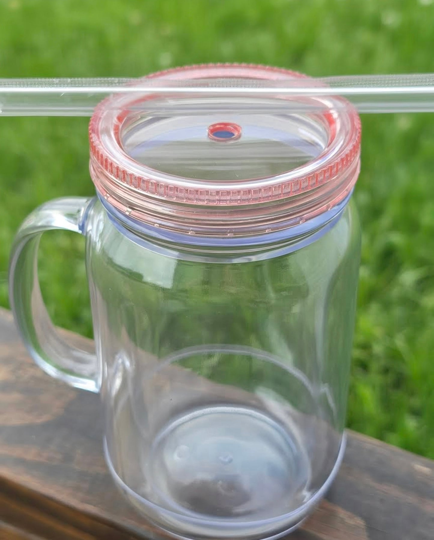 22oz Acrylic Snowglobe Mason Jar