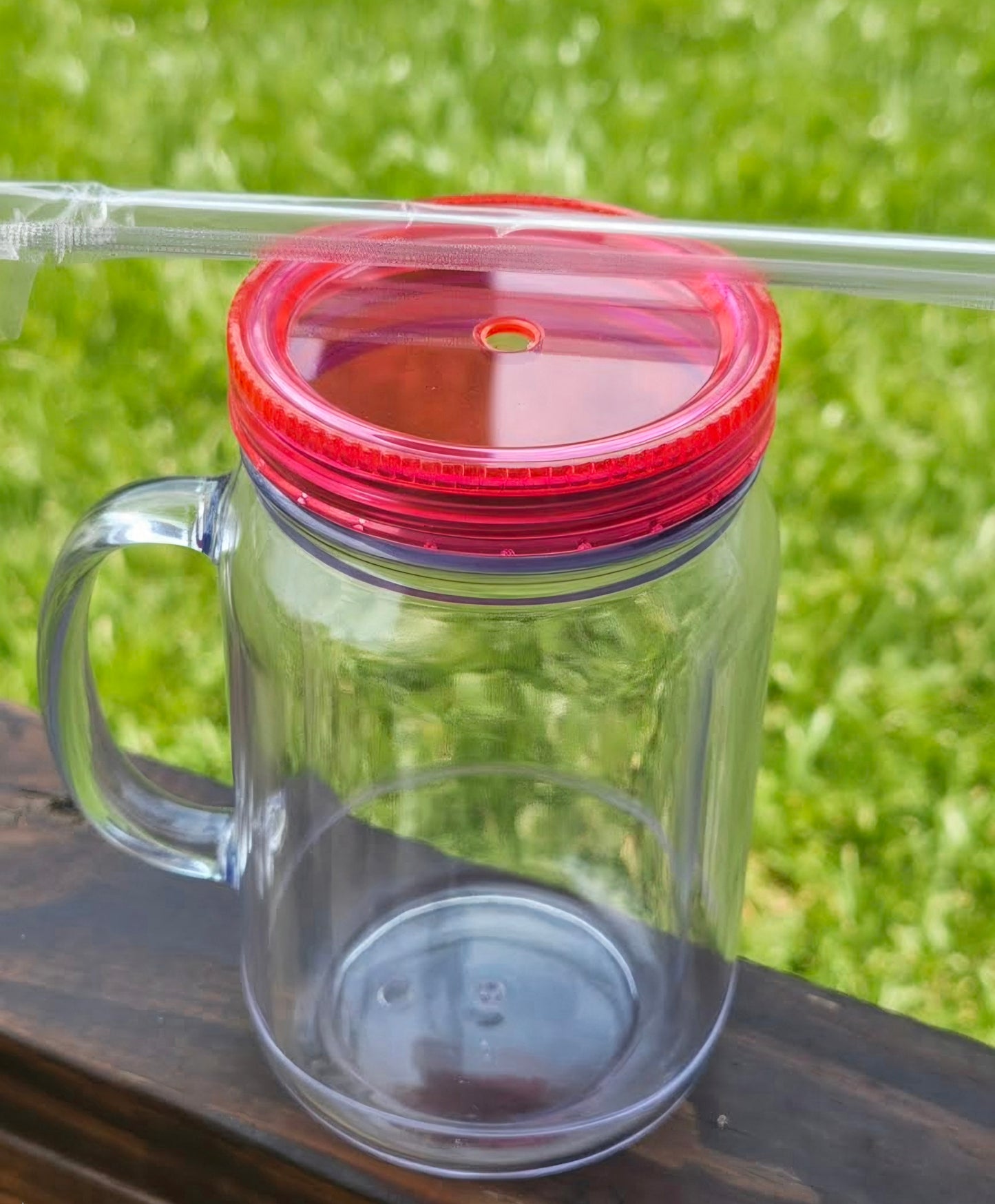 22oz Acrylic Snowglobe Mason Jar