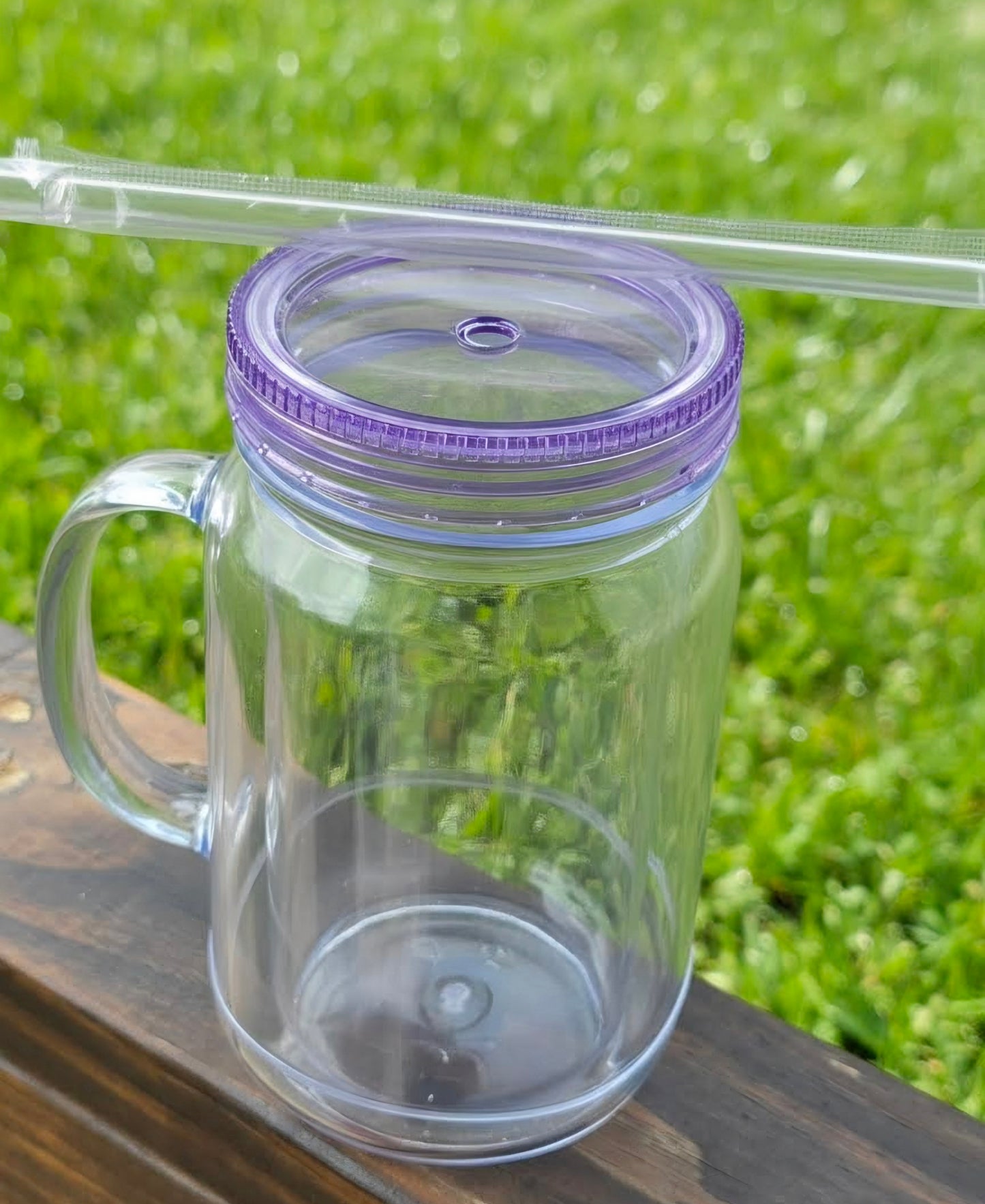 22oz Acrylic Snowglobe Mason Jar